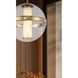 Divinely LED 16.75 inch Celeste Brass Pendant Ceiling Light